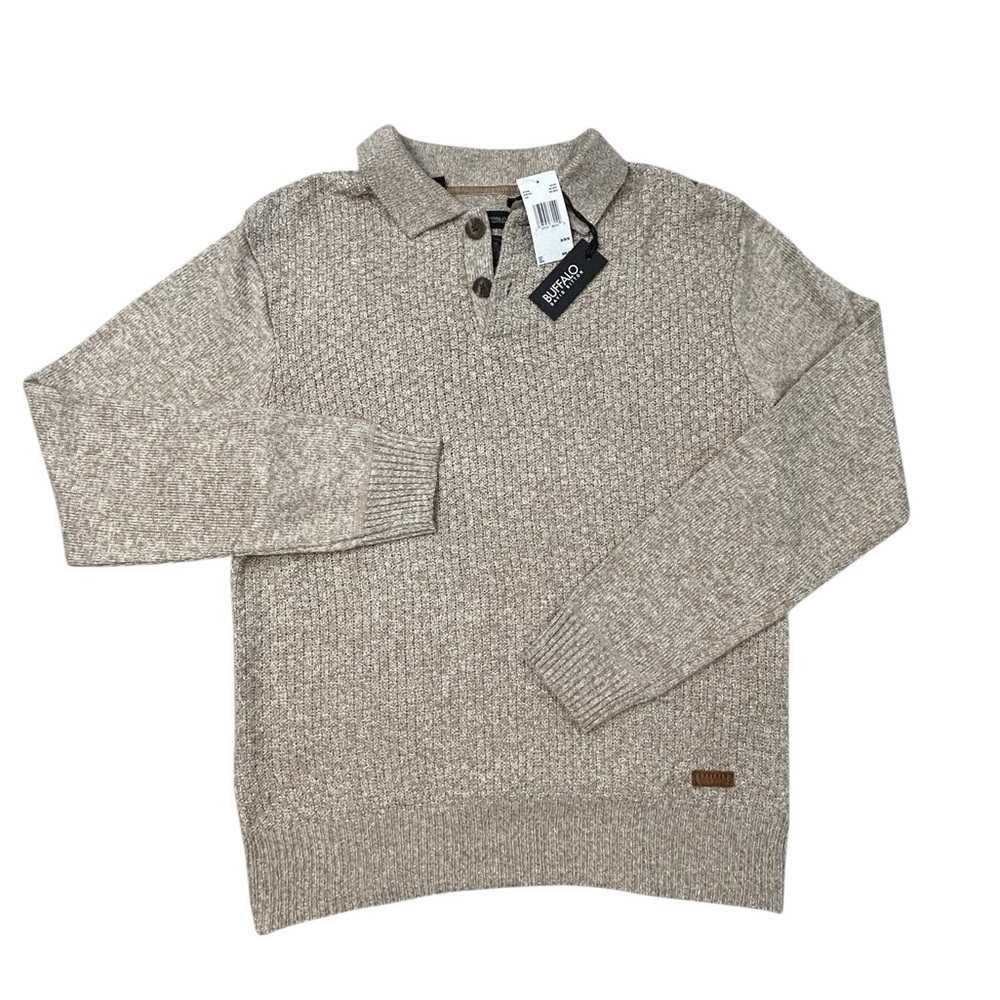 Buffalo David‎ Bitton Men’s Knit Mock Neck Pullover Sweater NWT M Jute Mix